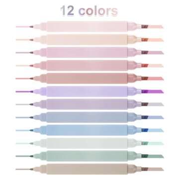 EOOUT 12pcs Aesthetic Cute Pastel Highlighters with Assorted Colors, Bible Highlighters and Pens No ...