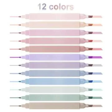 EOOUT 12pcs Aesthetic Cute Pastel Highlighters with Assorted Colors, Bible Highlighters and Pens No ...