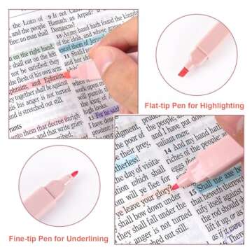 EOOUT 12pcs Aesthetic Cute Pastel Highlighters with Assorted Colors, Bible Highlighters and Pens No Bleed, Soft Chisel Tip, Dry Fast, Easy to Hold for Journal Notes School Office Supplies