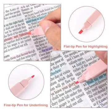 EOOUT 12pcs Aesthetic Cute Pastel Highlighters with Assorted Colors, Bible Highlighters and Pens No Bleed, Soft Chisel Tip, Dry Fast, Easy to Hold for Journal Notes School Office Supplies