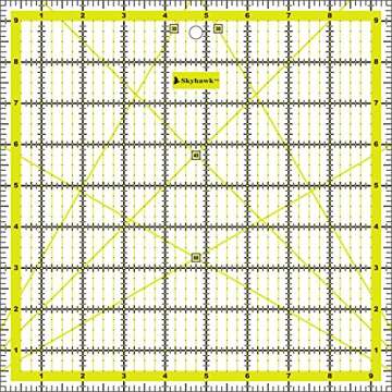 Skyhawk Quilting Rulers Set with Non-Slip Rings