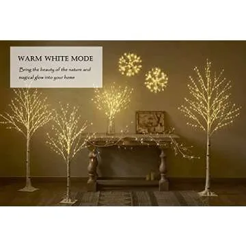 LITBLOOM 6FT Lighted Birch Tree with 8 LED Functions