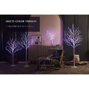 LITBLOOM 6FT Lighted Birch Tree with 8 LED Functions