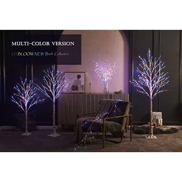 LITBLOOM 6FT Lighted Birch Tree with 8 LED Functions
