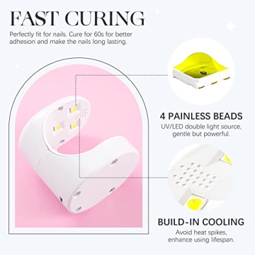 Gelike EC Mini LED Nail Lamp - Portable Nail Dryer