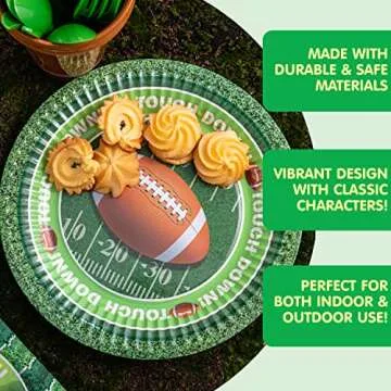 JOYIN Football Paper Plates for Game Day Parties - 72 Pack