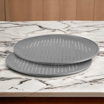 G & S OvenStuff Nonstick 16-inch Pizza Crispers Set of Two