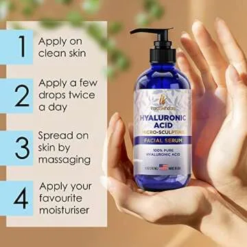 Hyaluronic Acid for Skin - 100% Pure Medical Quality Clinical Strength Formula - Anti aging formula (8 oz)