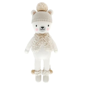 Cuddle + Kind Stella The Polar Bear Little 13" Hand-Knit Doll – 1 Doll = 10 Meals, Fair Trade, Hei...
