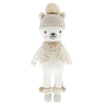 Cuddle + Kind Stella The Polar Bear Little 13" Hand-Knit Doll – 1 Doll = 10 Meals, Fair Trade, Hei...