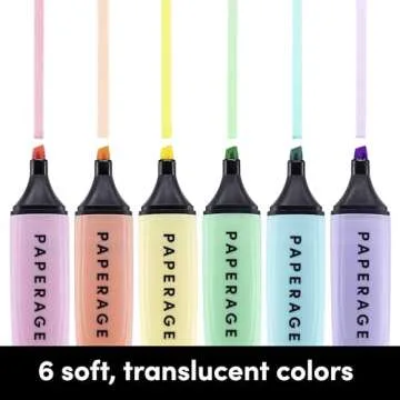 PAPERAGE Dotted Journal Notebook, (Blush), 160 Pages, 5.7 inches x 8 inches - 100 GSM Thick Paper, Hardcover with Felt Tip Pens, (Black Ink), 12 Pack & Pastel Recycled Highlighters (6 Pack) Bundle