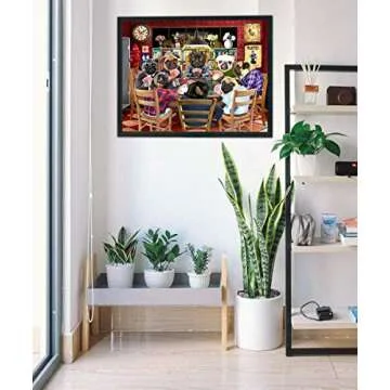 Pug Jigsaw Puzzle - Pug Puzzles for Adults 1000 Piece - Dogs Playing Poker