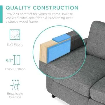 Best Choice Sectional Sofa with Reversible Ottoman for Compact Spaces