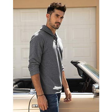 Warm & Stylish COOFANDY Shawl Collar Pullover