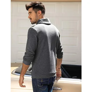 Warm & Stylish COOFANDY Shawl Collar Pullover