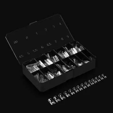 Apres Gel-X® Scupted Square Medium Tip Box | 500pc Gel-X Tips, 11 Sizes 00-9, Premium Quality