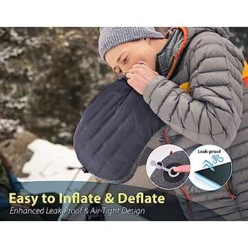 TREKOLOGY Ultralight Inflatable Camping Pillow - Compact & Comfortable Blow Up Pillow for Backpacking, Hiking, and Travel - Aluft Plus Series