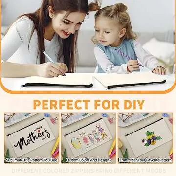 Pabues 34 Pack Blank DIY Craft Bags - Customize Your Style