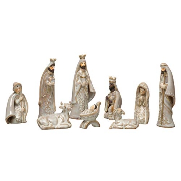 Unique Stoneware Nativity Set for Christmas Decor