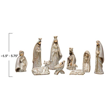Unique Stoneware Nativity Set for Christmas Decor
