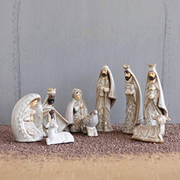 Unique Stoneware Nativity Set for Christmas Decor