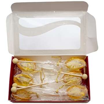 Hand Made in USA Honey on Wooden Stirrer Gift Pack (6 Count - Individually Wrapped) (Clover Honey)