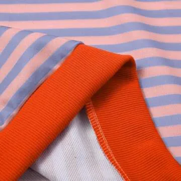 Womens Summer Tops,Deals of The Day Clearance Prime,Women Striped Oversized Sweatshirt Color Block Long Sleeve Crew Neck Pullover Tops Fall 2024 Preppy Y2K Shirt Outfits,Orange,X-Large