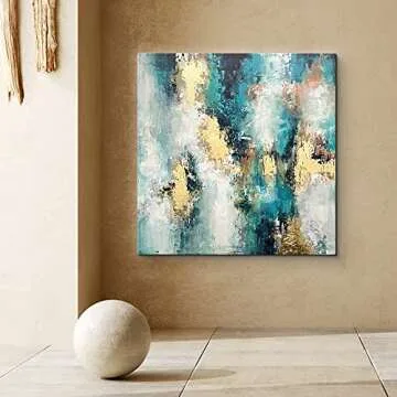 SIGNFORD Canvas Wall Art for Living Room,Bedroom Home Artwork Paintings Abstract Picture Ready to Hang - 24x24 inches