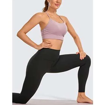 CRZ YOGA Butterluxe Womens Workout Leggings 26.5''- Full Length High Waisted Yoga Pants Buttery Soft Athletic Gym Lounge Black Medium