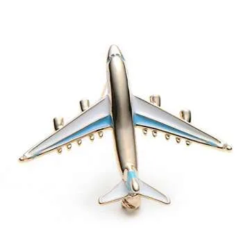 Alloy Airplane Brooch Pins Luxury Brand Enamel Jewelry