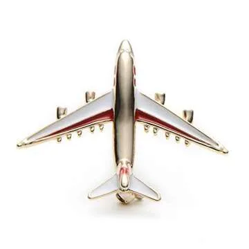 Alloy Airplane Brooch Pins Luxury Brand Enamel Jewelry