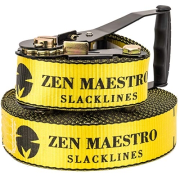 Zen Maestro Slackline Kit 65ft for Outdoor Fun and Fitness