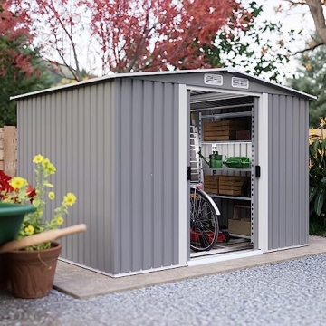 Goohome 6Ft x 8Ft Waterproof Outdoor Storage Shed