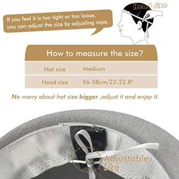 Gossifan Women's Felt Fedora Hat Wide Brim Panama Hats with Tassel-Light Grey