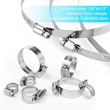 12 Inch Stainless Steel Hose Clamps - Adjustable & Durable
