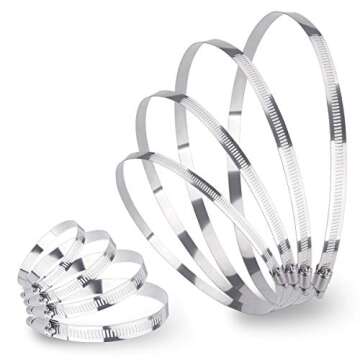 12 Inch Stainless Steel Hose Clamps - Adjustable & Durable