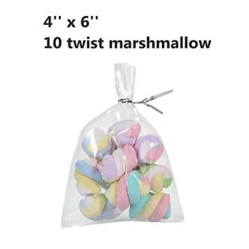 200 Clear Baking Treat Bags with Twist Ties for Any Occasion