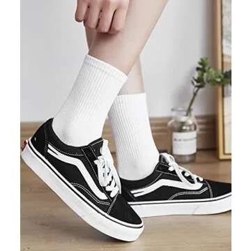 HAVE A TREE 3-6 Pack Womens Crew Lightweight Thin Casual Calf Socks Size 6-11 (H001-6W)