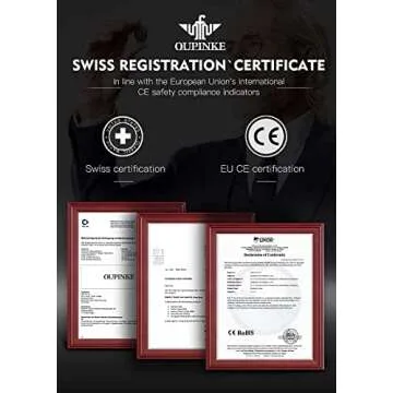 OUPINKE Mens Automatic Watch Diamond Skeleton Mechanical Self Winding Luxury Dress Wrist Watch Sapphire Crystal Tungsten