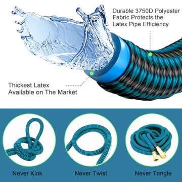 150 ft Expandable Garden Hose - Lightweight & Durable