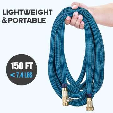 150 ft Expandable Garden Hose - Lightweight & Durable