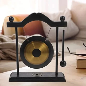 HOMSFOU Brass Gong Set - Desktop Decor & Music