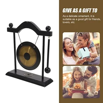 HOMSFOU Brass Gong Set - Desktop Decor & Music