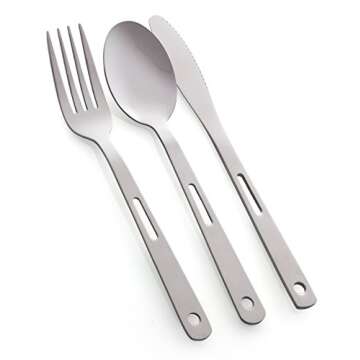 Unique Complete Messware Kit Polished Stainless Steel Dishes Set| Tableware| Dinnerware| Camping| Includes - Cups | Plates| Bowls| Cutlery| Comes in Mesh Bags (Single Person Green)