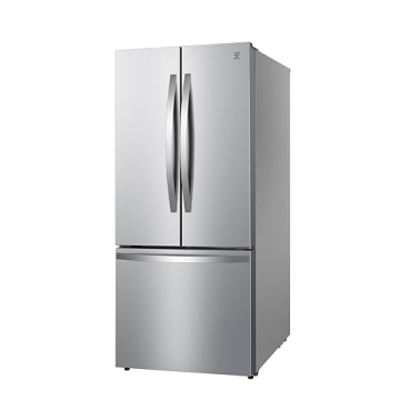 Kenmore 46-75525 29.88 Inch Counter-Depth French Door Refrigerator/Freezer with Fingerprint-Resistant Stainless Steel, Ice Maker, Quiet and Energy Efficient Inverter Compressor, 17.5 cu. ft.