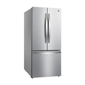 Kenmore 46-75525 29.88 Inch Counter-Depth French Door Refrigerator/Freezer with Fingerprint-Resistant Stainless Steel, Ice Maker, Quiet and Energy Efficient Inverter Compressor, 17.5 cu. ft.