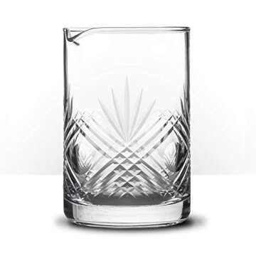 Piña Barware Seamless Hand Cut Mixing Glass - 550mL / 18oz - Professional Bartending Commercial Gla...