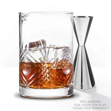 Piña Barware Seamless Hand Cut Mixing Glass - 550mL / 18oz - Professional Bartending Commercial Glassware