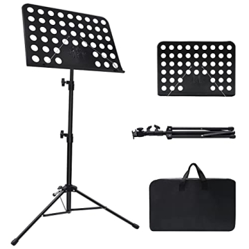 Adjustable Sheet Music Stand with Carry Bag - Ideal for Musicians