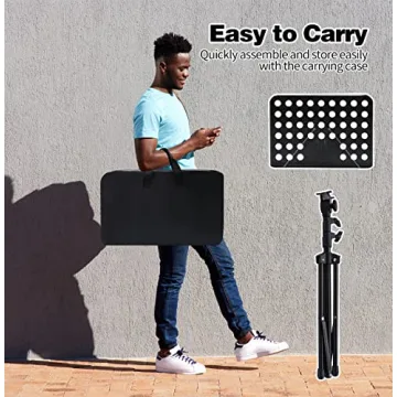 Adjustable Music Stand with Carry Bag for Musicians